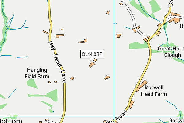 OL14 8RF map - OS VectorMap District (Ordnance Survey)