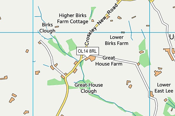 OL14 8RL map - OS VectorMap District (Ordnance Survey)