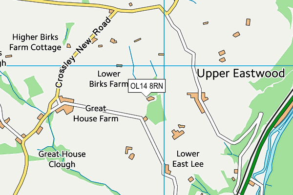 OL14 8RN map - OS VectorMap District (Ordnance Survey)