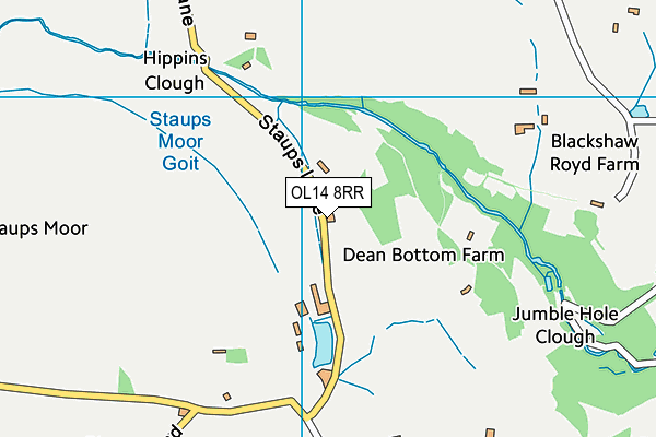 OL14 8RR map - OS VectorMap District (Ordnance Survey)