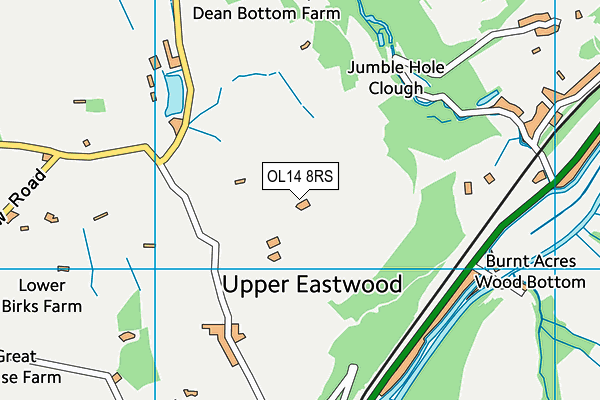 OL14 8RS map - OS VectorMap District (Ordnance Survey)