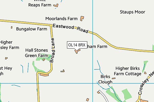 OL14 8RX map - OS VectorMap District (Ordnance Survey)