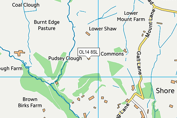 OL14 8SL map - OS VectorMap District (Ordnance Survey)