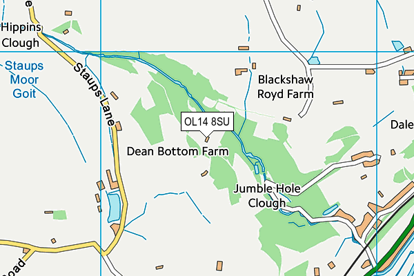 OL14 8SU map - OS VectorMap District (Ordnance Survey)