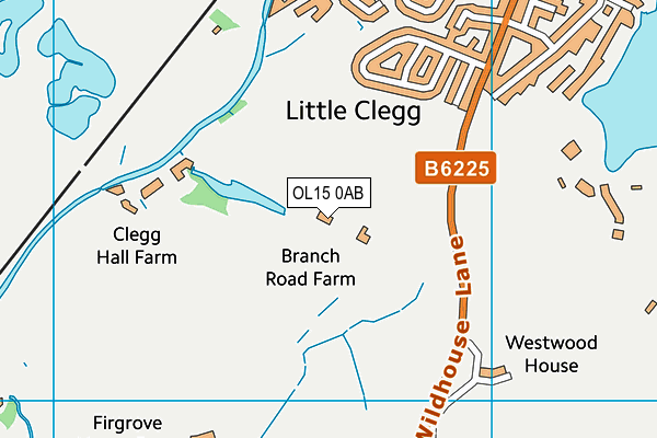 OL15 0AB map - OS VectorMap District (Ordnance Survey)