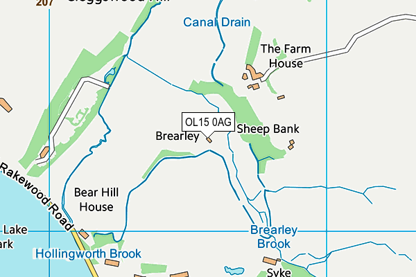 OL15 0AG map - OS VectorMap District (Ordnance Survey)