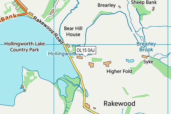 OL15 0AJ map - OS VectorMap District (Ordnance Survey)