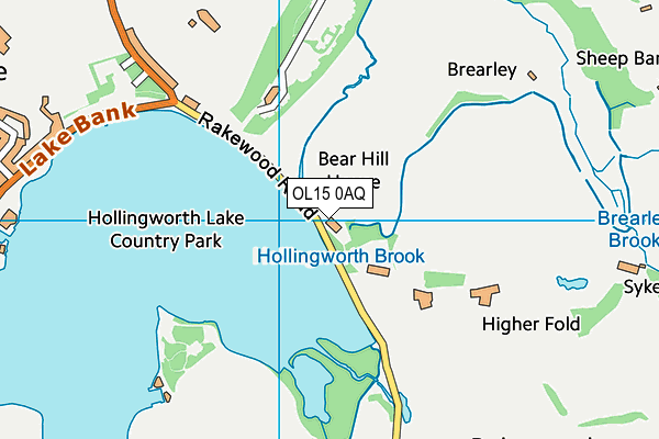 OL15 0AQ map - OS VectorMap District (Ordnance Survey)