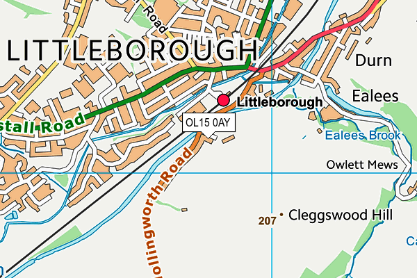 OL15 0AY map - OS VectorMap District (Ordnance Survey)