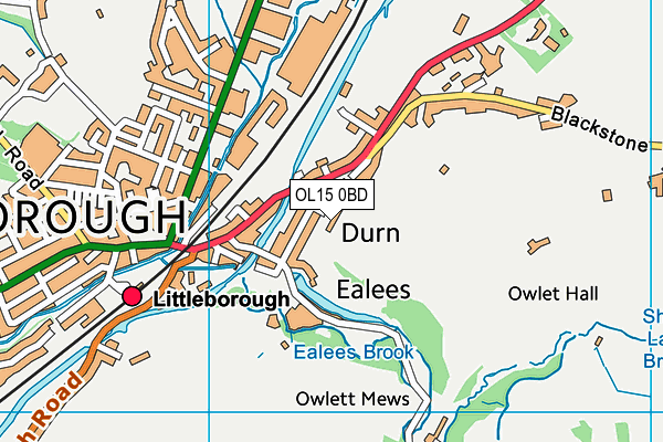 OL15 0BD map - OS VectorMap District (Ordnance Survey)