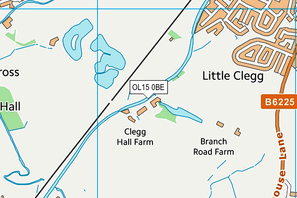 OL15 0BE map - OS VectorMap District (Ordnance Survey)