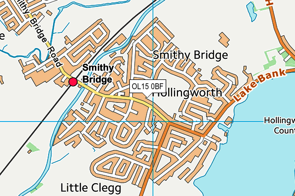 OL15 0BF map - OS VectorMap District (Ordnance Survey)