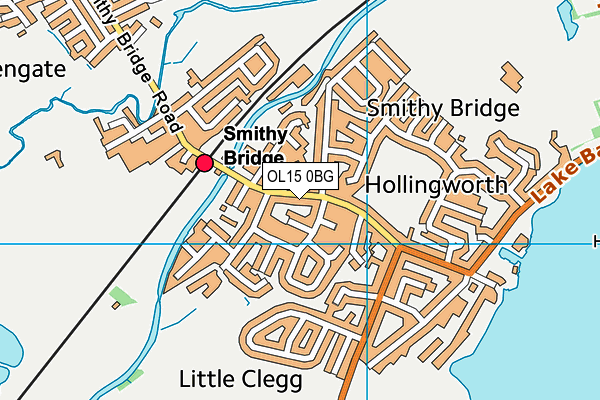 OL15 0BG map - OS VectorMap District (Ordnance Survey)