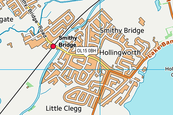 OL15 0BH map - OS VectorMap District (Ordnance Survey)