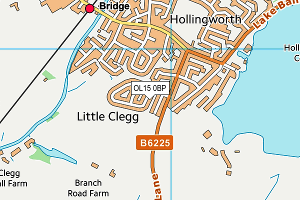 OL15 0BP map - OS VectorMap District (Ordnance Survey)