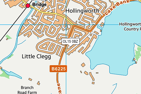 OL15 0BZ map - OS VectorMap District (Ordnance Survey)