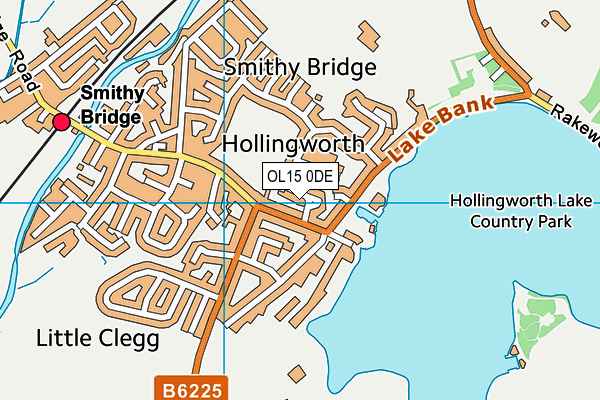 OL15 0DE map - OS VectorMap District (Ordnance Survey)