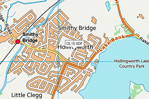 OL15 0DF map - OS VectorMap District (Ordnance Survey)