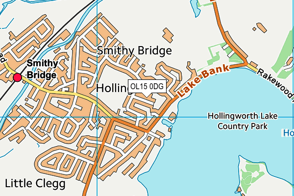 OL15 0DG map - OS VectorMap District (Ordnance Survey)