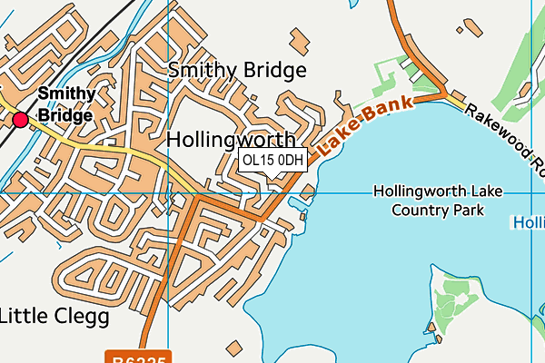 OL15 0DH map - OS VectorMap District (Ordnance Survey)