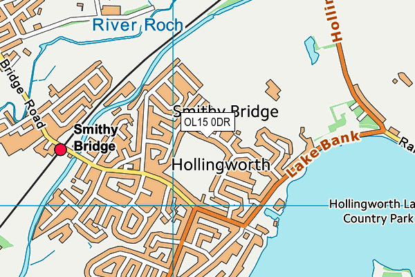 OL15 0DR map - OS VectorMap District (Ordnance Survey)