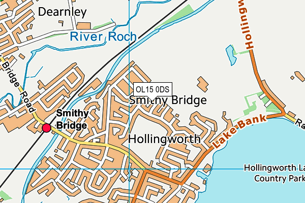 OL15 0DS map - OS VectorMap District (Ordnance Survey)