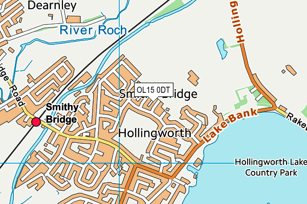 OL15 0DT map - OS VectorMap District (Ordnance Survey)