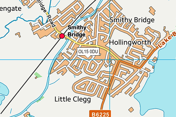 OL15 0DU map - OS VectorMap District (Ordnance Survey)