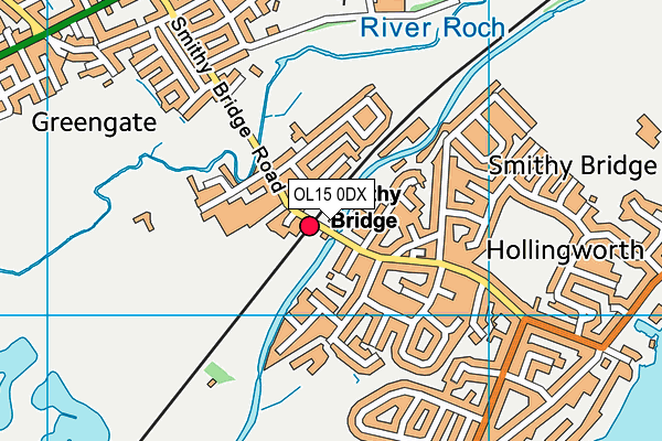 OL15 0DX map - OS VectorMap District (Ordnance Survey)