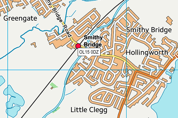 OL15 0DZ map - OS VectorMap District (Ordnance Survey)