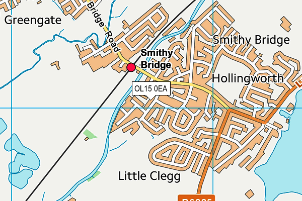 OL15 0EA map - OS VectorMap District (Ordnance Survey)