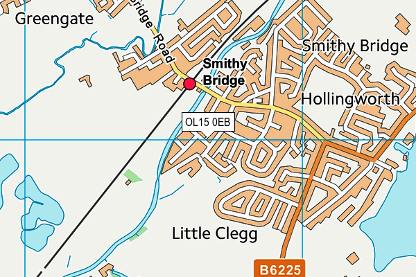 OL15 0EB map - OS VectorMap District (Ordnance Survey)