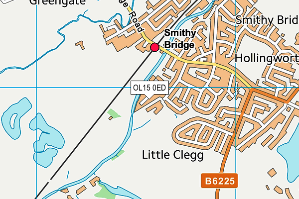 OL15 0ED map - OS VectorMap District (Ordnance Survey)