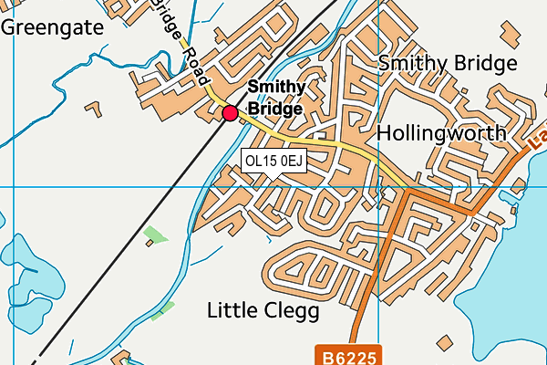 OL15 0EJ map - OS VectorMap District (Ordnance Survey)