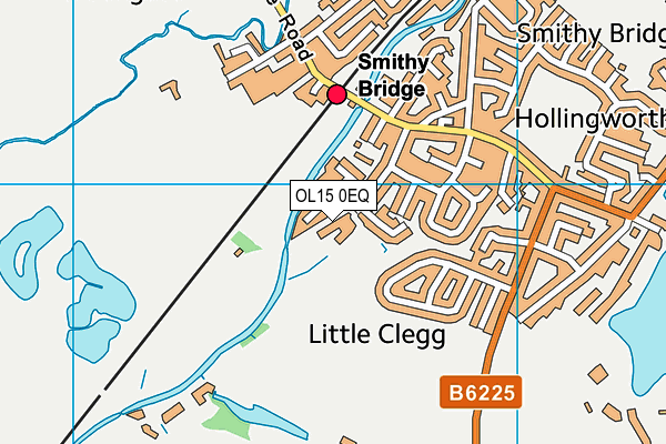 OL15 0EQ map - OS VectorMap District (Ordnance Survey)