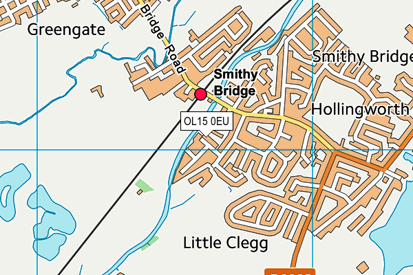 OL15 0EU map - OS VectorMap District (Ordnance Survey)