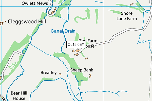 OL15 0EY map - OS VectorMap District (Ordnance Survey)