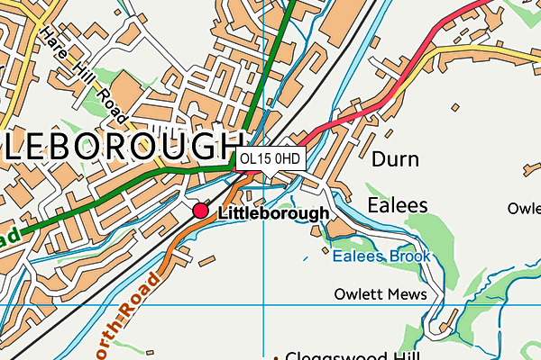 OL15 0HD map - OS VectorMap District (Ordnance Survey)