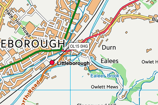 OL15 0HG map - OS VectorMap District (Ordnance Survey)