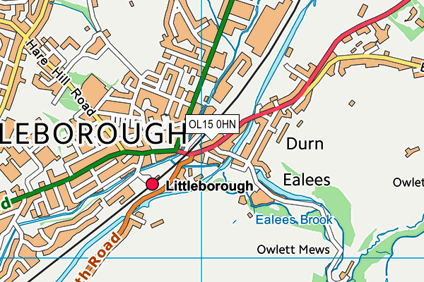 OL15 0HN map - OS VectorMap District (Ordnance Survey)