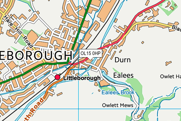 OL15 0HP map - OS VectorMap District (Ordnance Survey)