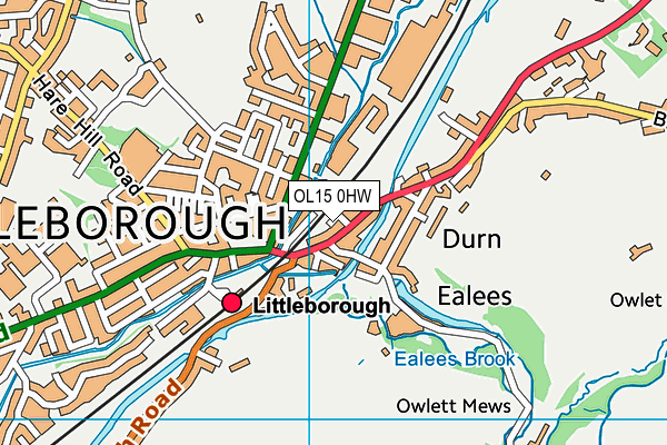 OL15 0HW map - OS VectorMap District (Ordnance Survey)