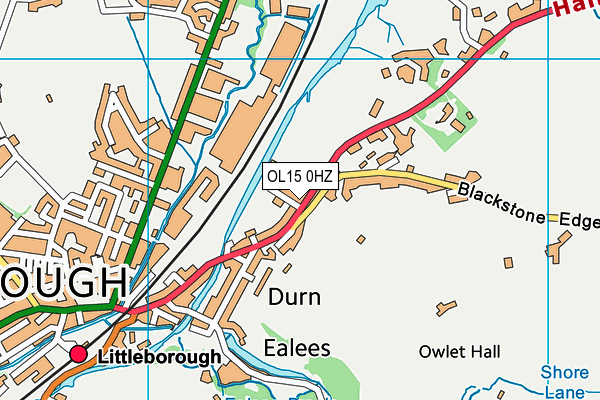 OL15 0HZ map - OS VectorMap District (Ordnance Survey)