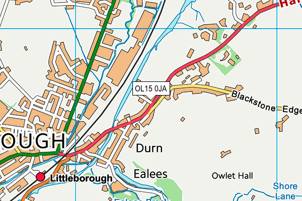 OL15 0JA map - OS VectorMap District (Ordnance Survey)