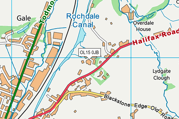 OL15 0JB map - OS VectorMap District (Ordnance Survey)