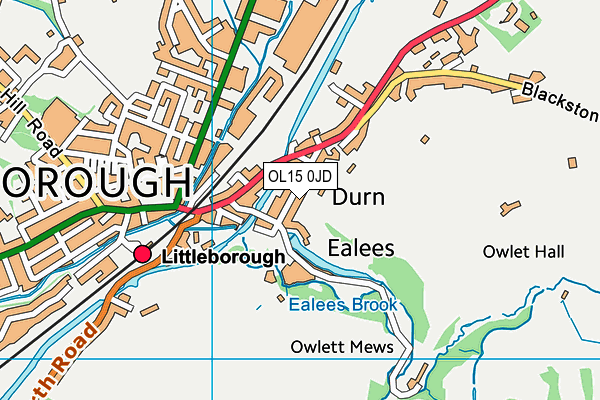 OL15 0JD map - OS VectorMap District (Ordnance Survey)