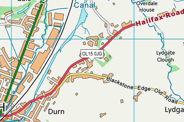 OL15 0JG map - OS VectorMap District (Ordnance Survey)