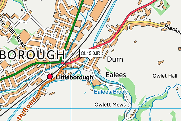 OL15 0JR map - OS VectorMap District (Ordnance Survey)