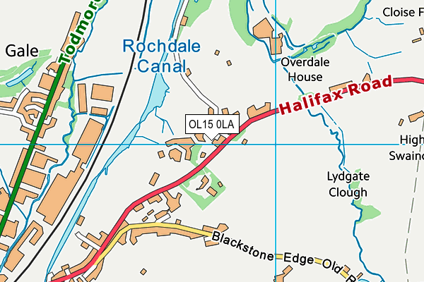 OL15 0LA map - OS VectorMap District (Ordnance Survey)
