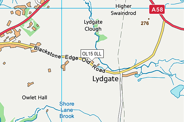 OL15 0LL map - OS VectorMap District (Ordnance Survey)